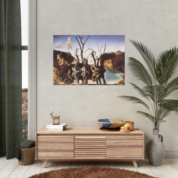 Swans Reflecting Elephants by Salvador Dali Poster