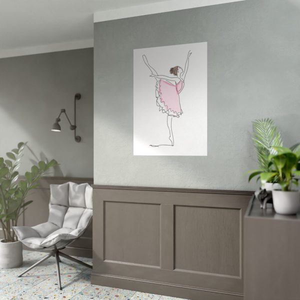 92410-122.jpg Ballerina in Pink Dress Poster