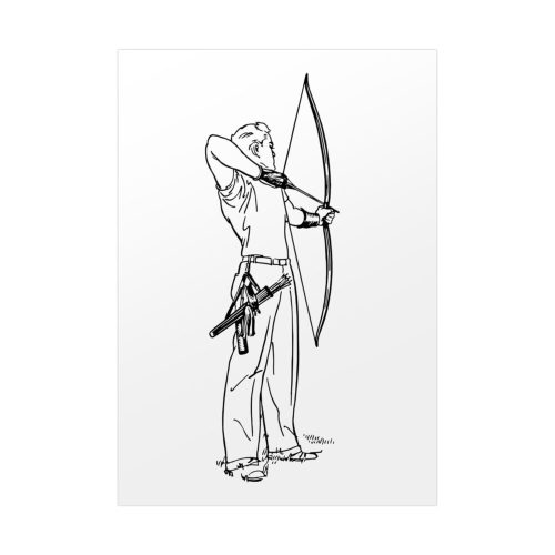 Male Archer Aiming Poster