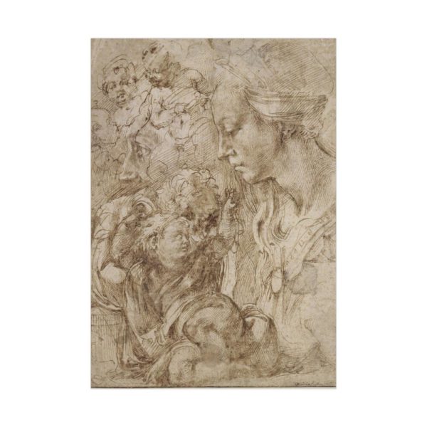 92410-141.jpg Studies for Holy Family by Michelangelo Buonarroti Poster