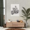 92410-184.jpg Biker Riding Motorcycle Poster