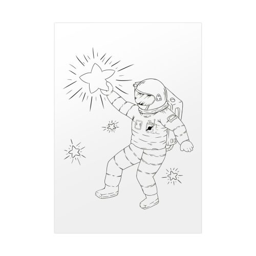 92410-189.jpg Astronaut Line Art Poster