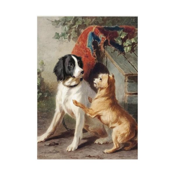 92410-27.jpg Two Dogs by a Kennel by Conradijn Cunaeus Poster