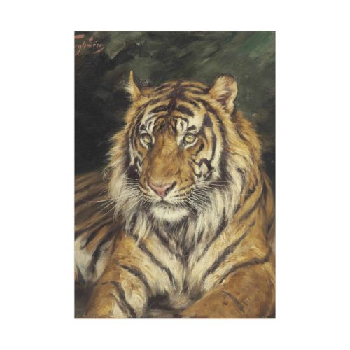 92410-279.jpg A Reclining Tiger by Géza Vastagh Poster