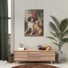 92410-28.jpg Two Dogs by a Kennel by Conradijn Cunaeus Poster