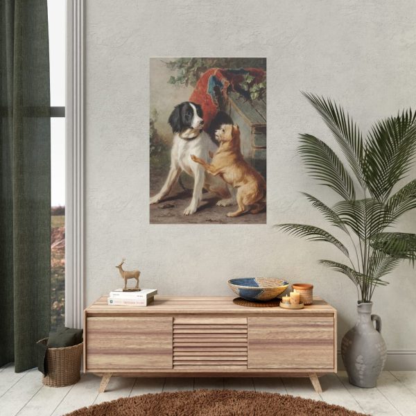 92410-28.jpg Two Dogs by a Kennel by Conradijn Cunaeus Poster