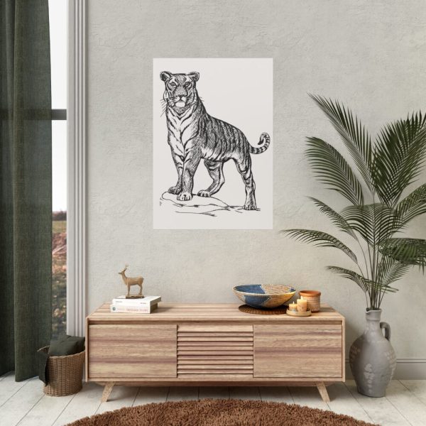 92410-283.jpg Vintage Tiger Animal Illustration Poster
