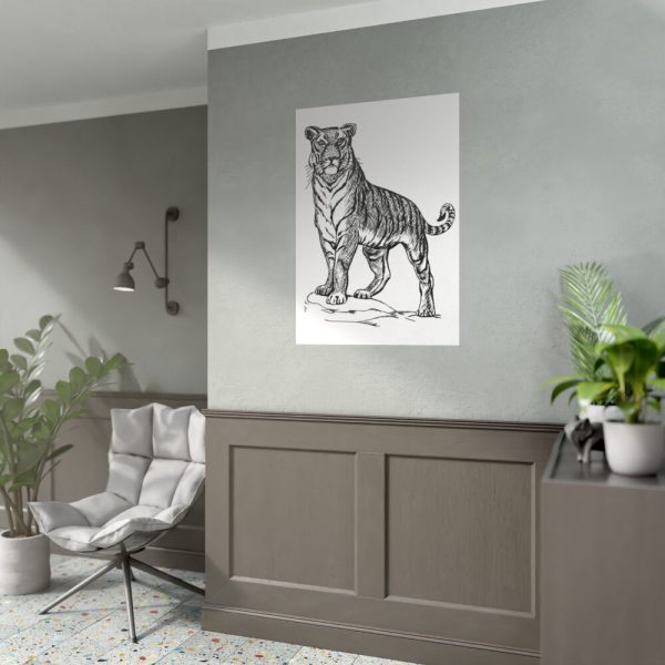 92410-284.jpg Vintage Tiger Animal Illustration Poster