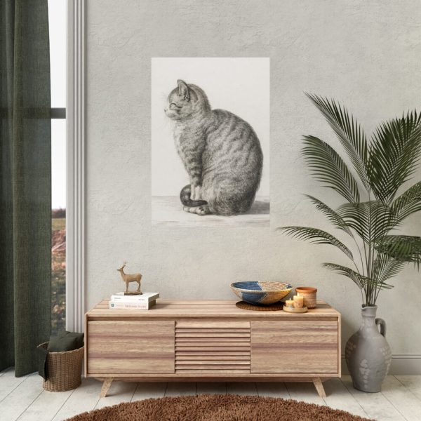 Sitting cat by Jean Bernard Poster