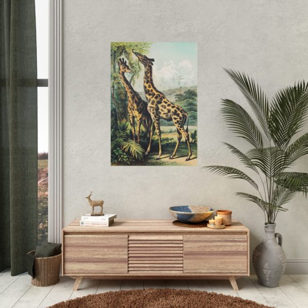 92410-292.jpg Giraffe from Johnson's Household Book of Nature by John Karst Poster