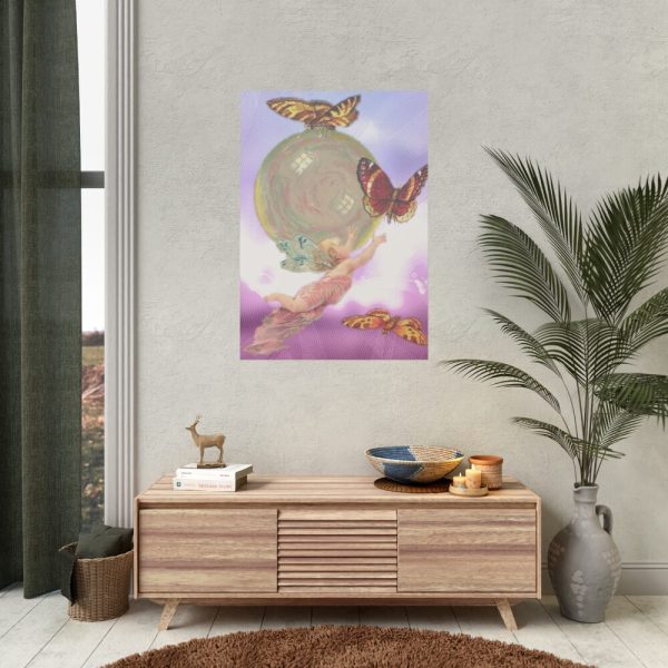 92410-313.jpg Vintage Angel Butterflies Cherub Poster