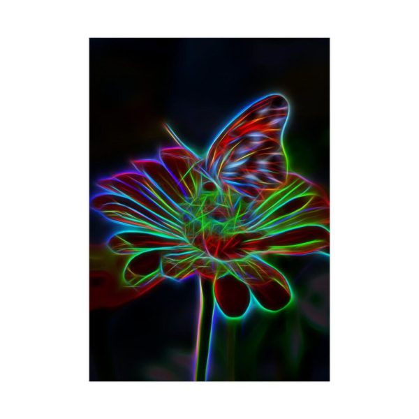 92410-315.jpg Flower Butterfly Light Effect Poster
