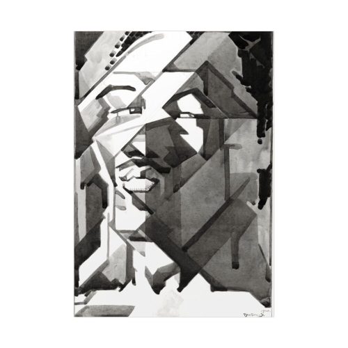 Self-Portrait Drawing by Reijer Stolk Poster