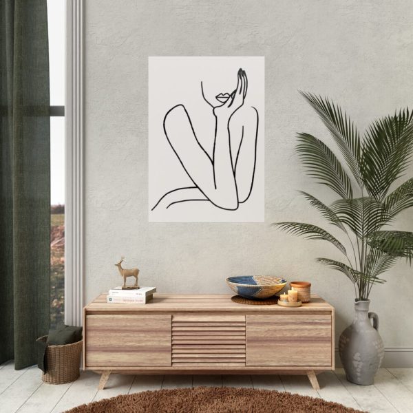 92411-114.jpg Line Art Woman Poster