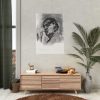 92411-177.jpg Black and White Portrait by Salvador Dali Poster