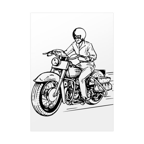 92411-182.jpg Biker Riding Motorcycle Poster