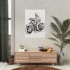 92411-183.jpg Biker Riding Motorcycle Poster
