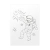 92411-188.jpg Astronaut Line Art Poster