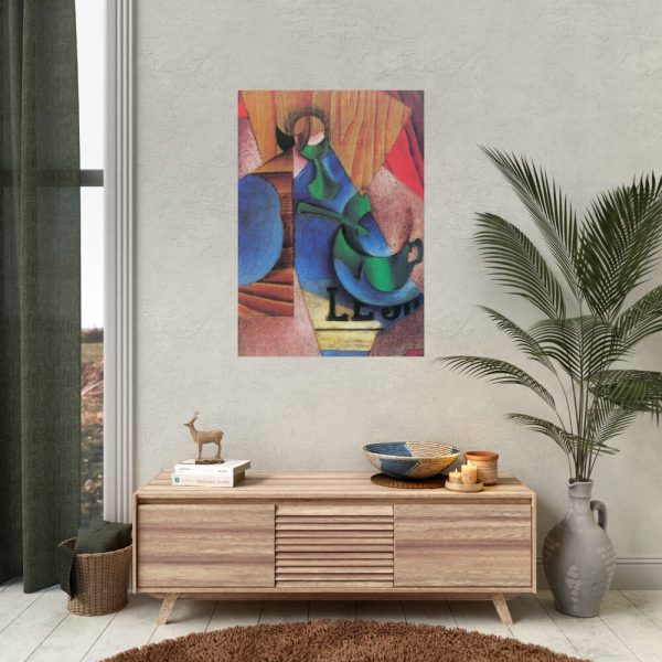 92411-219.jpg Glass, Cup and Newspaper by Huan Gris Poster