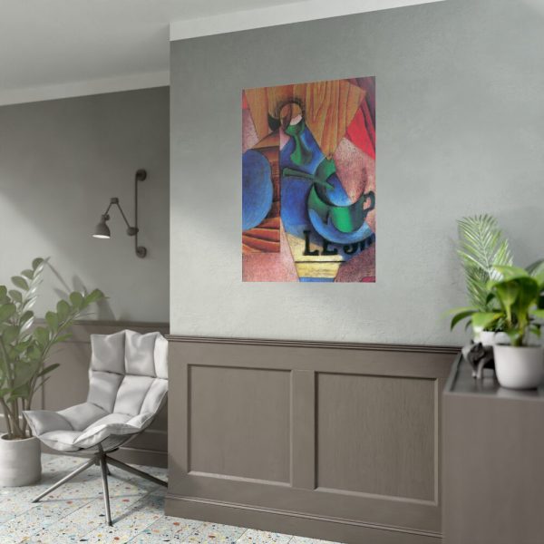 92411-220.jpg Glass, Cup and Newspaper by Huan Gris Poster