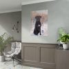92411-256.jpg Black Dog Sitting on Snow Poster