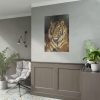 92411-280.jpg A Reclining Tiger by Géza Vastagh Poster