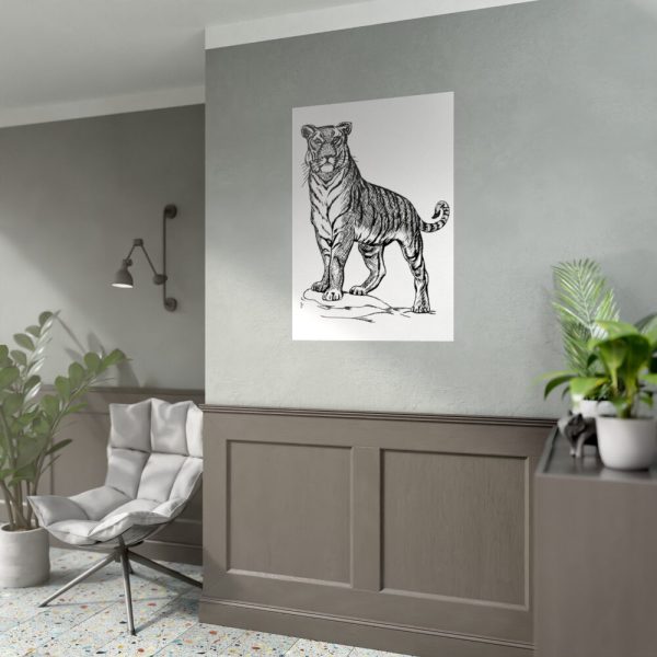 92411-283.jpg Vintage Tiger Animal Illustration Poster