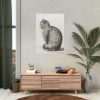 Sitting cat by Jean Bernard Poster