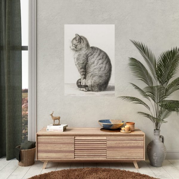 Sitting cat by Jean Bernard Poster