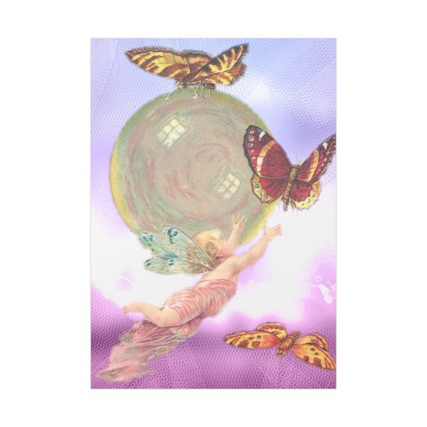 92411-311.jpg Vintage Angel Butterflies Cherub Poster