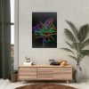 92411-315.jpg Flower Butterfly Light Effect Poster