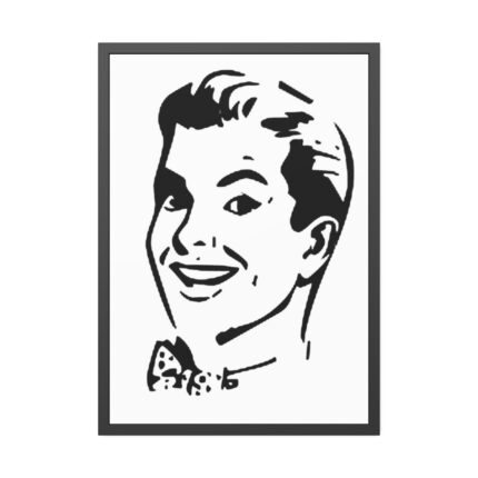 Man in Line Art Framed Poster