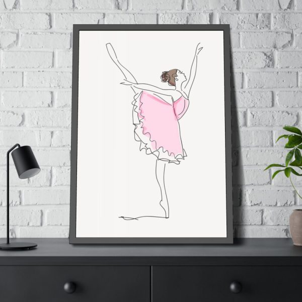 93830-155.jpg Ballerina in Pink Dress Framed Poster
