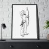 93830-159.jpg Male Archer Aiming Framed Poster