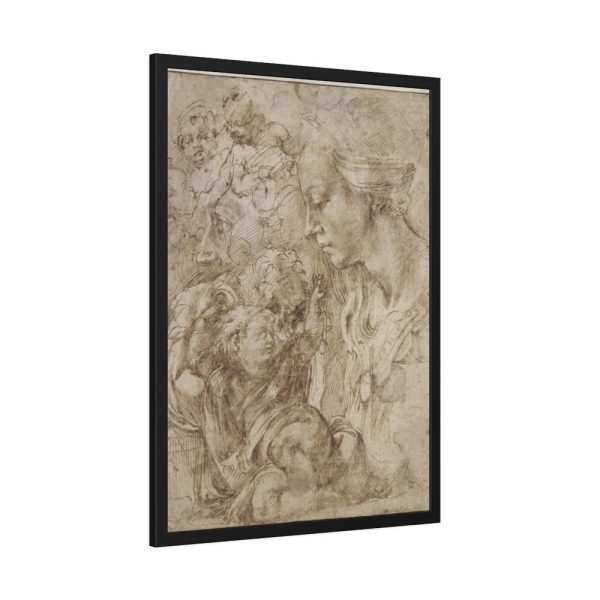 93830-181.jpg Studies for Holy Family by Michelangelo Buonarroti Framed Poster