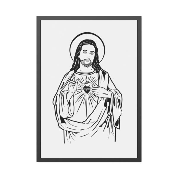 93830-188.jpg Sacred Heart Framed Poster
