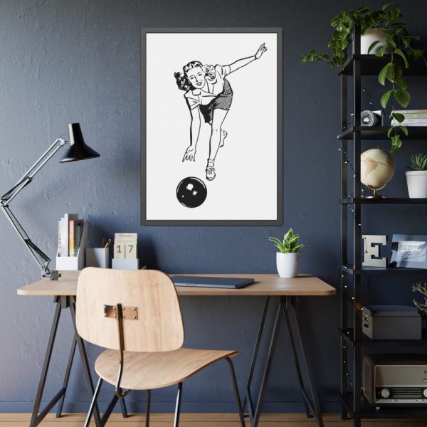 93830-198.jpg Bowling Woman Framed Poster