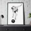 93830-199.jpg Bowling Woman Framed Poster