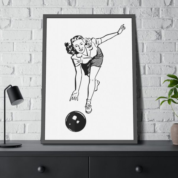 93830-199.jpg Bowling Woman Framed Poster