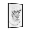 93830-213.jpg David statue's head by Michelangelo Buonarroti Framed Poster