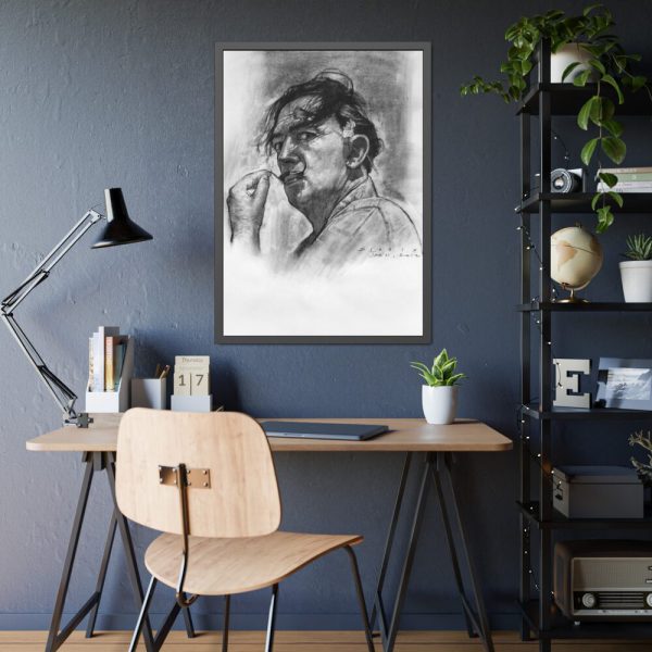 93830-230.jpg Black and White Portrait by Salvador Dali Framed Poster