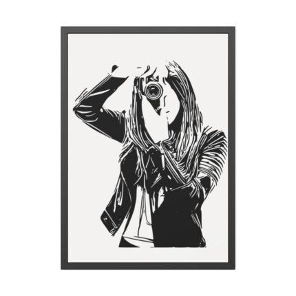 Woman Photographer Framed Poster
