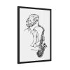 93830-241.jpg Saxophonist Framed Poster