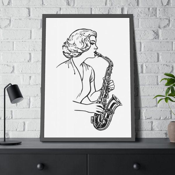 93830-243.jpg Saxophonist Framed Poster