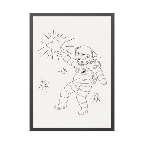 93830-244.jpg Astronaut Line Art Framed Poster