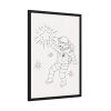 93830-245.jpg Astronaut Line Art Framed Poster