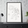 93830-247.jpg Astronaut Line Art Framed Poster