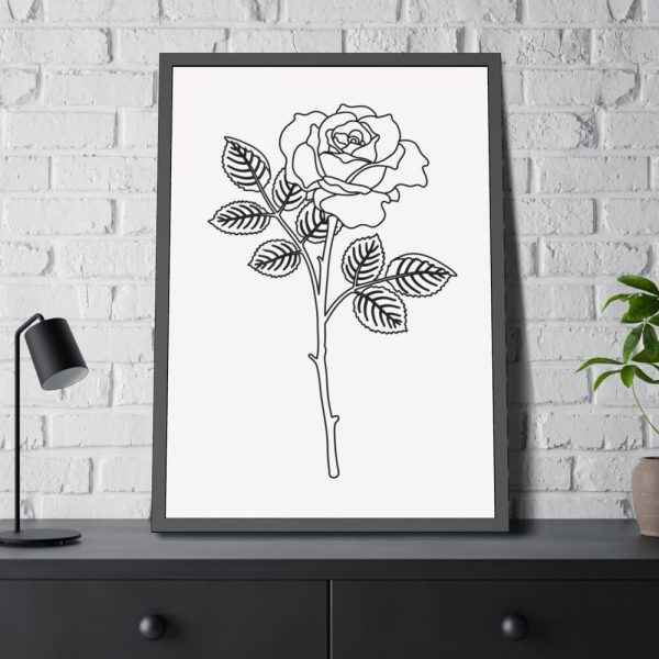 93830-255.jpg Rose Illustration Framed Poster