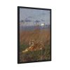93830-309.jpg A Tiger Among Rushes In The Moonlight Framed Poster