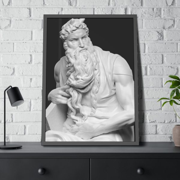 93830-327.jpg Moses by Michelangelo Buonarroti Framed Poster